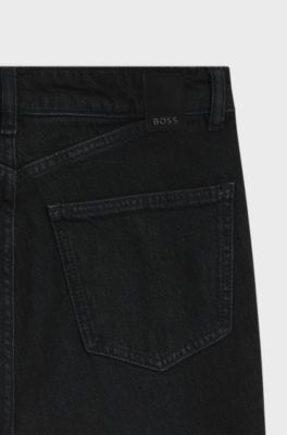 Flared-fit jeans with a blue overdye wash, Dark Blue