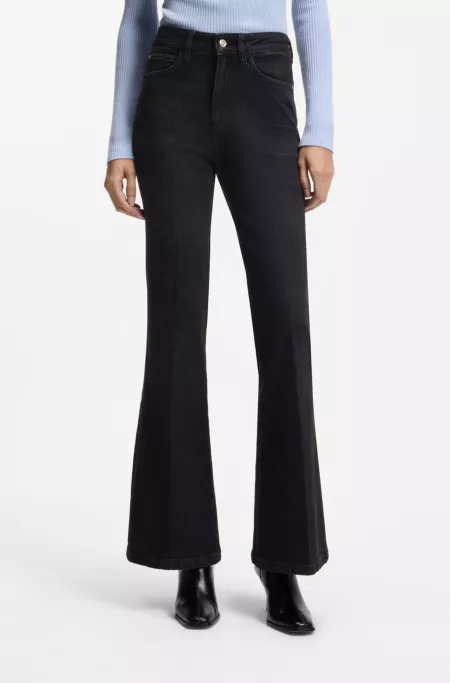 Flared-Fit Jeans mit blauer Overdye-Waschung