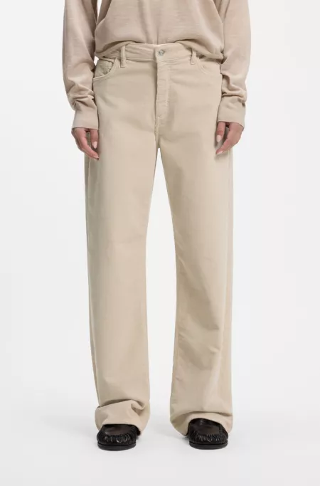 Wide-leg jeans in comfort-stretch corduroy denim