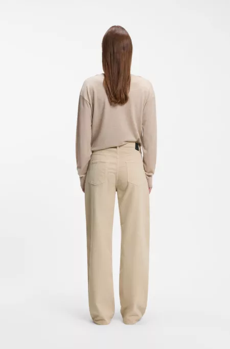 Wide-leg jeans in comfort-stretch corduroy denim