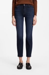 Slim-fit jeans in indigo full-motion stretch denim, Dark Blue