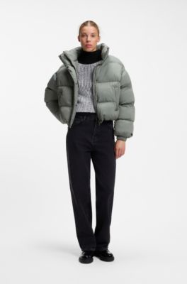 Boat-neck sweater with textured two-tone ribbing, Grey