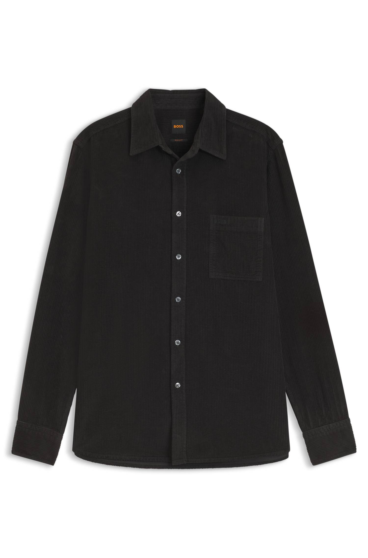 Boss Regular-fit shirt in cotton corduroy skjortor & blusar herr – bild 4