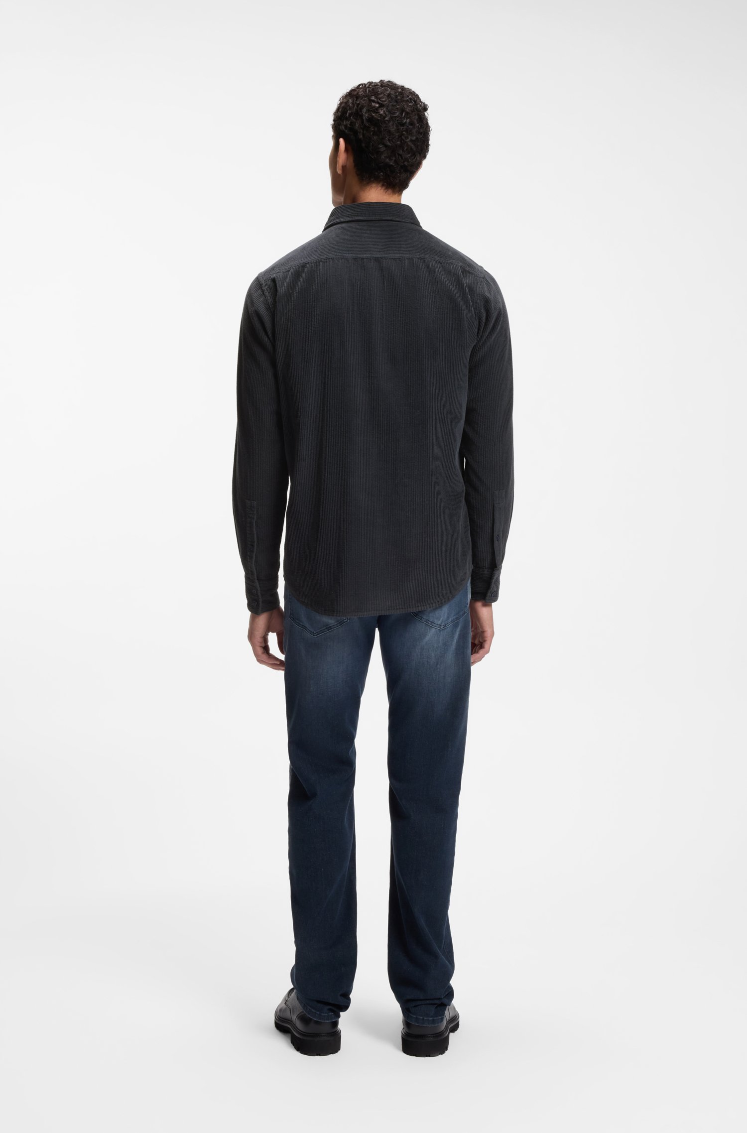 Boss Relegant Skjorta Corduroy herr – bild 4