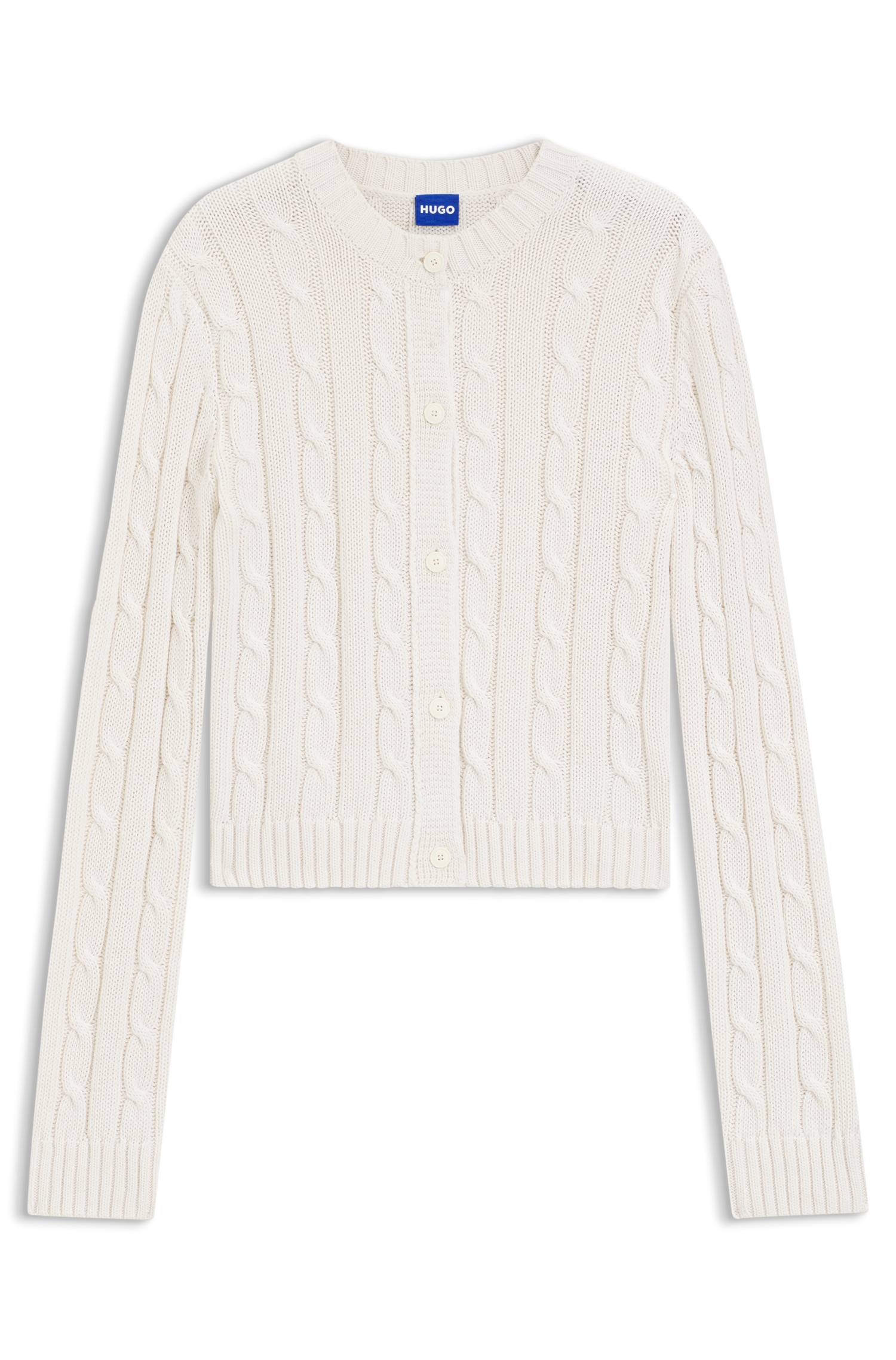 Hugo Cable-knit cardigan with buttoned closure dam – bild 4