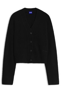 Oversized-fit cardigan with embroidered logo