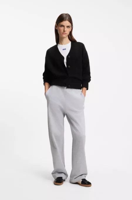 Oversized-Fit Cardigan mit Logo-Stickerei