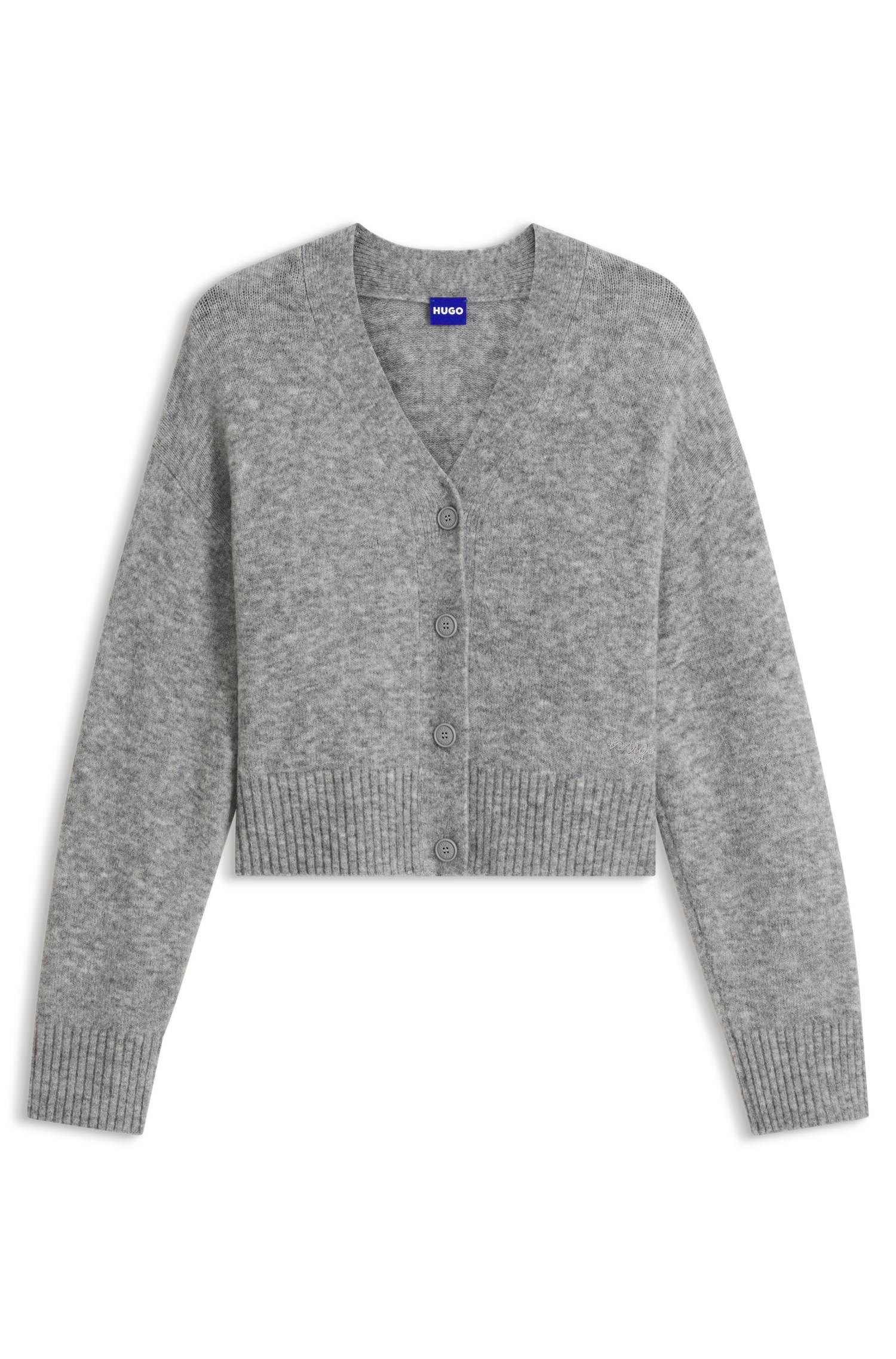 Hugo Oversized-fit cardigan with embroidered logo dam – bild 4