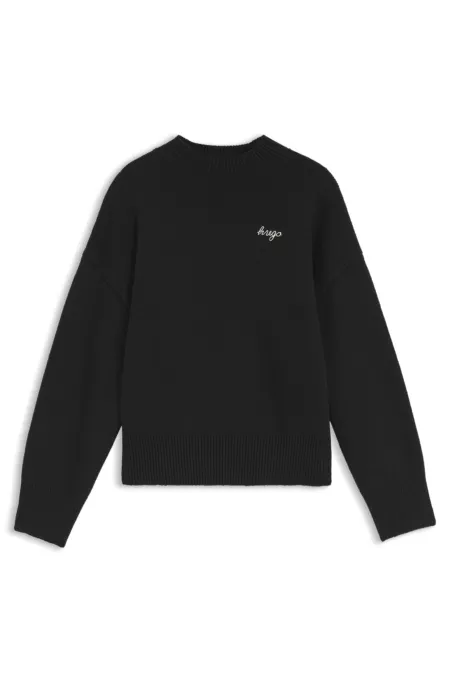 Pull Oversize en maille à logo manuscrit