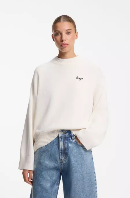 Pull Oversize en maille à logo manuscrit