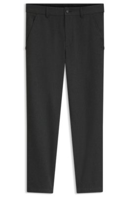 Tapered-fit trousers in flannel
