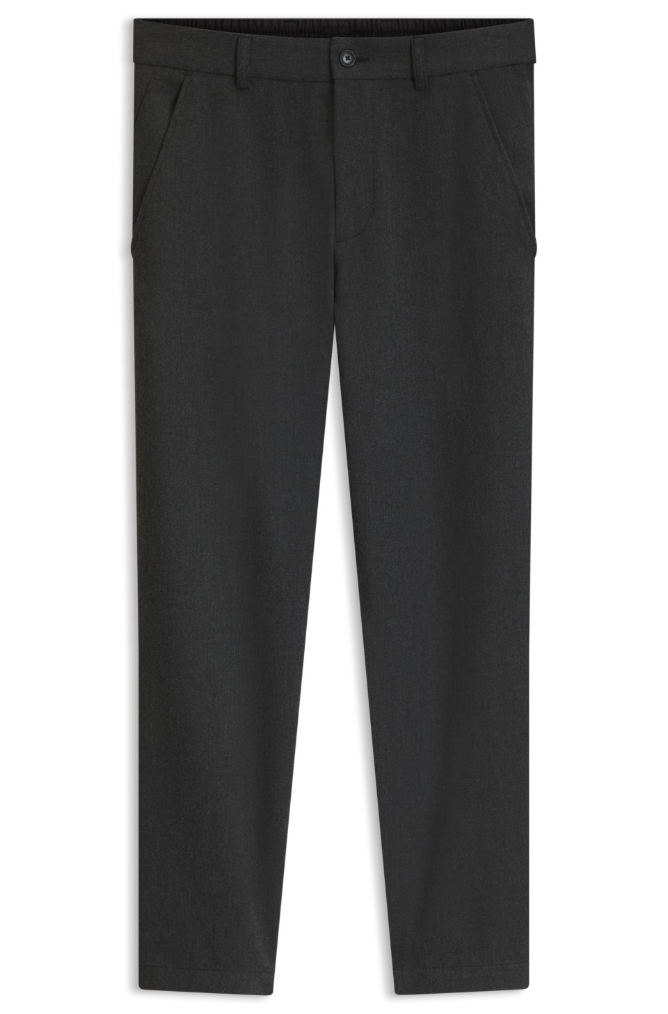 Tapered-fit trousers in flannel