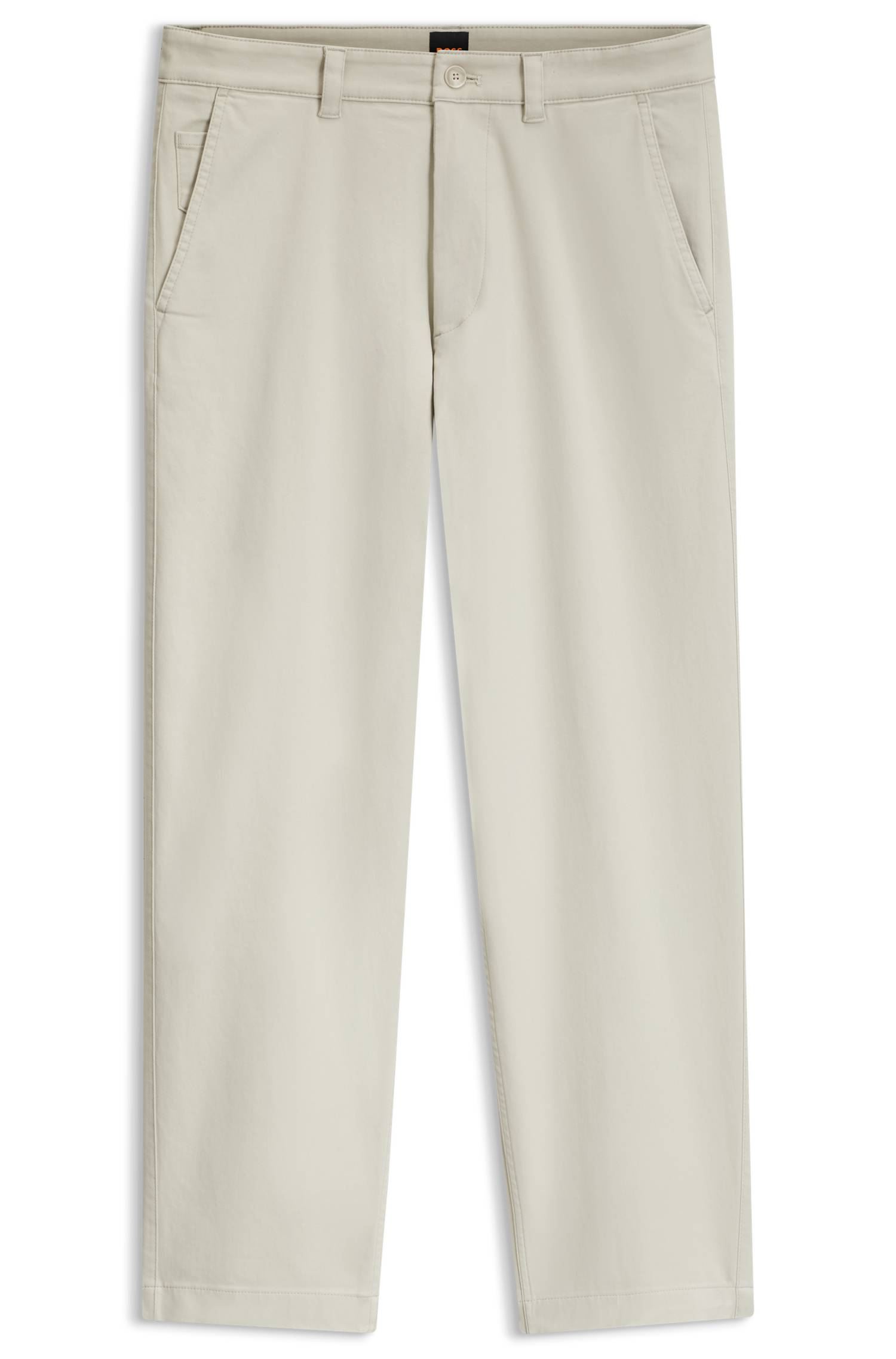 Boss Tapered-fit trousers in stretch-cotton moleskin byxor herr – bild 4