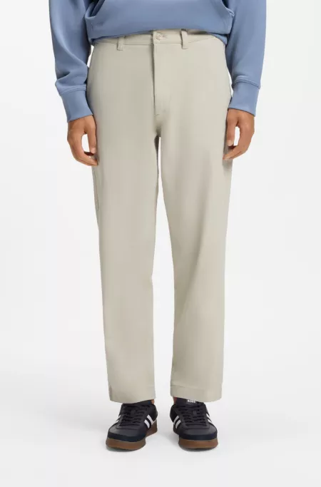 Pantalon Tapered en moleskine de coton stretch