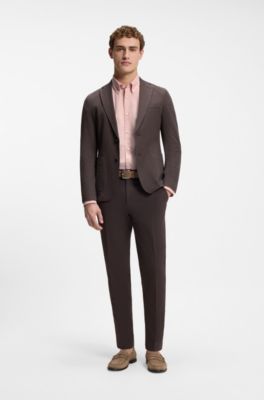 BOSS Selected by Shohei Ohtani shirt in Oxford cotton, light pink