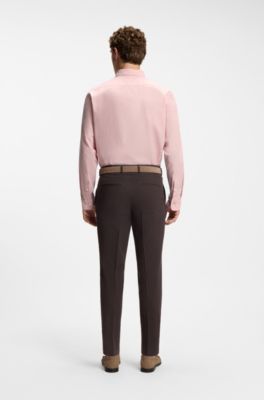 BOSS Selected by Shohei Ohtani shirt in Oxford cotton, light pink