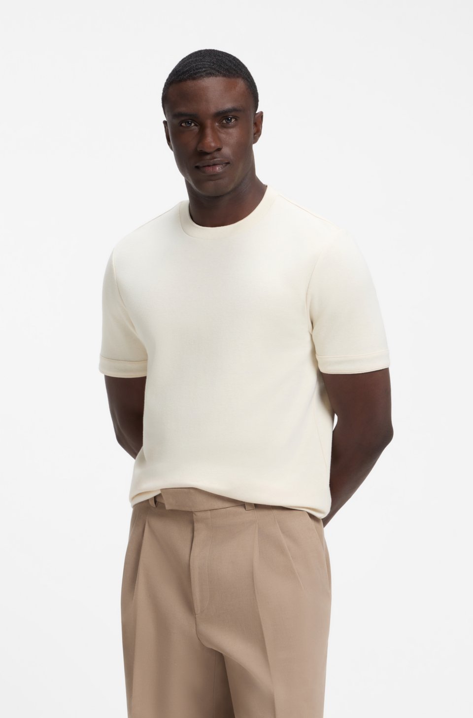 T-shirt crafted in a cotton-wool blend