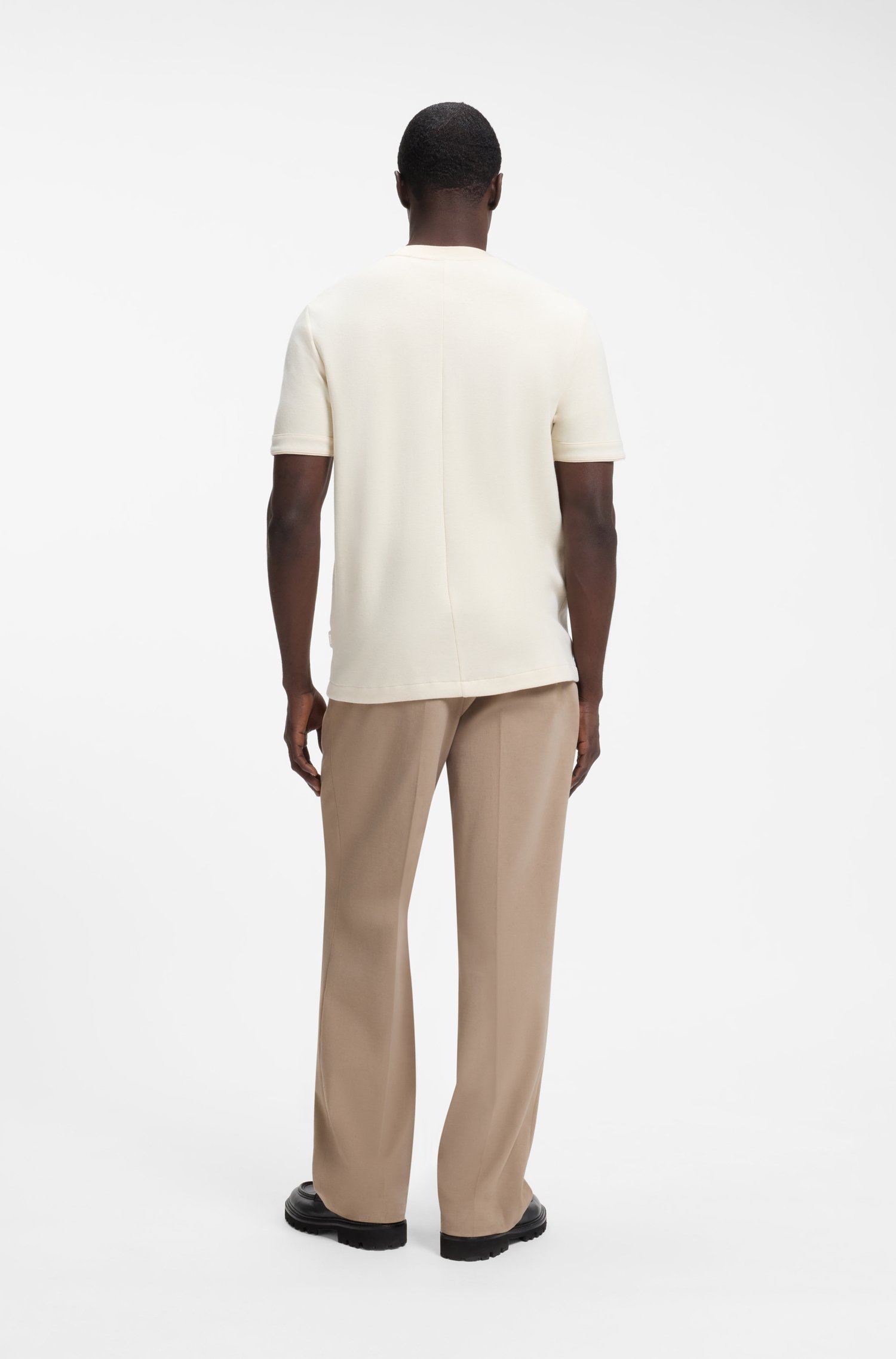 Boss T-shirt crafted in a cotton-wool blend herr – bild 3