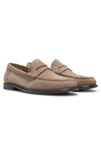 BOSS Selected by Shohei Ohtani suede loafers , Beige
