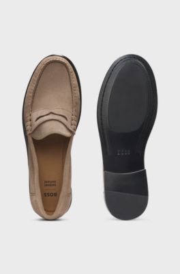 BOSS Selected by Shohei Ohtani suede loafers , Beige