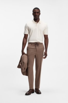 Boss Polo shirt crafted from cotton and wool pikéer herr – bild 2