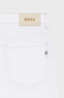 BOSS Selected by Shohei Ohtani-jeans van wit denim, Wit