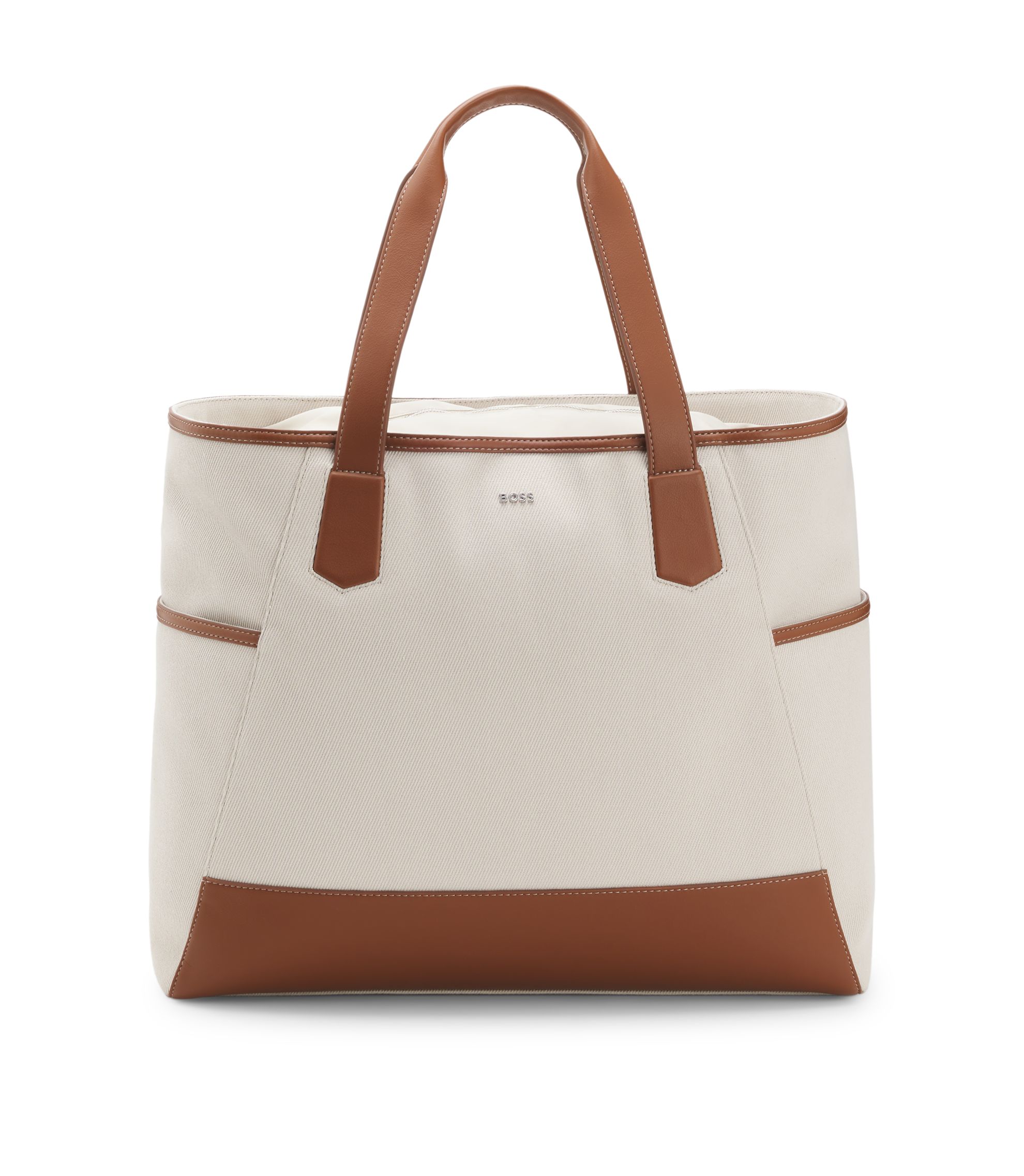 BOSS - BOSS Selected by Shohei Ohtani canvas tote bag - Light Grey