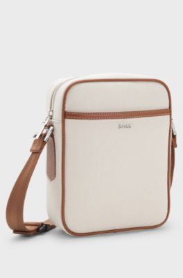 Bolso mensajero de lona BOSS Selected by Shohei Ohtani, Gris claro