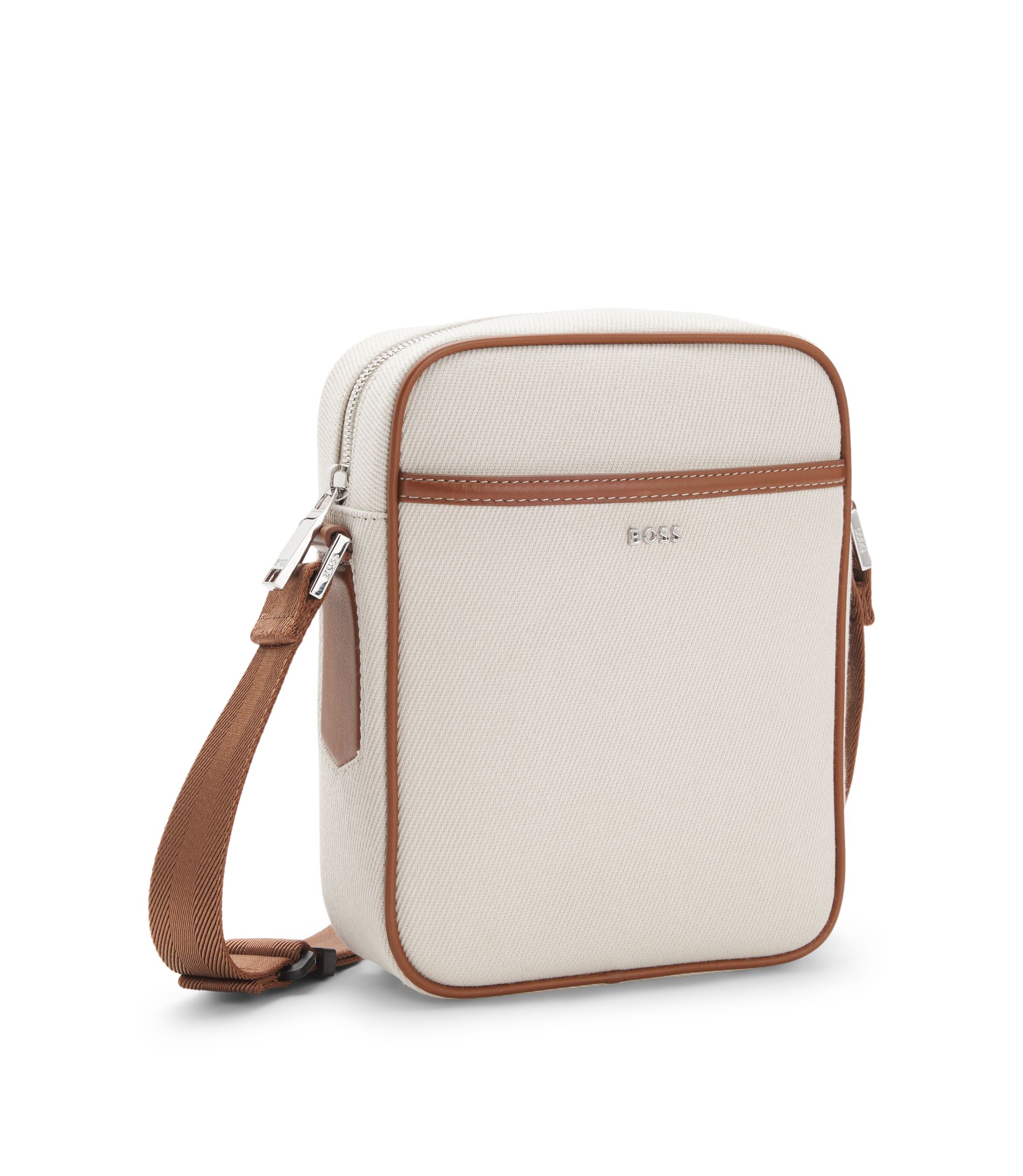 BOSS - BOSS Selected by Shohei Ohtani canvas reporter bag - Light Grey