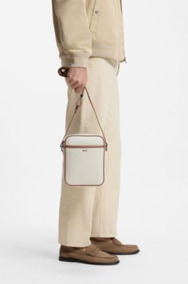 BOSS SELECTED BY SHOHEI OHTANI Sac reporter en toile, Gris chin&eacute;