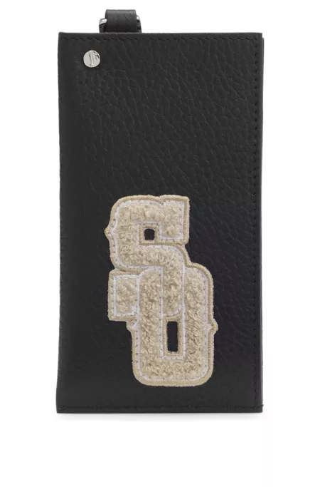 BOSS SELECTED BY SHOHEI OHTANI Kartenetuis aus Leder