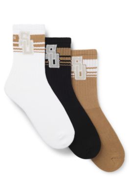BOSS SELECTED BY SHOHEI OHTANI Socken im Dreierpack, Schwarz  /  Wei&szlig;  /  Beige