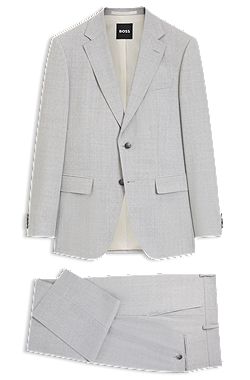Two-piece slim-fit suit in virgin wool