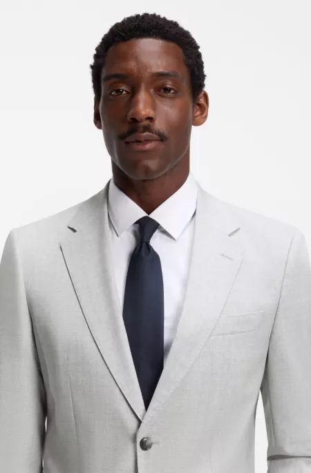 Two-piece slim-fit suit in virgin wool