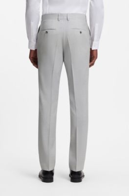 Two-piece slim-fit suit in virgin wool, Light Grey