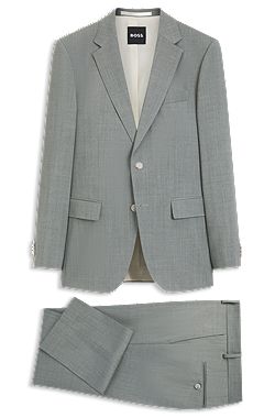 Two-piece slim-fit suit in virgin wool