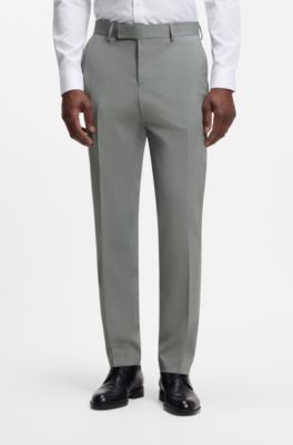 Abito due pezzi slim fit in lana vergine, Grigio