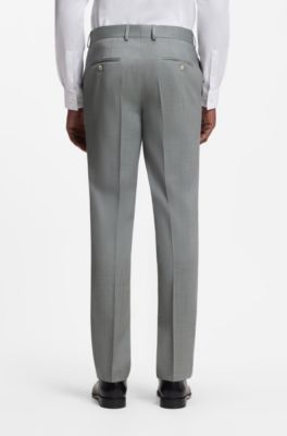 Abito due pezzi slim fit in lana vergine, Grigio