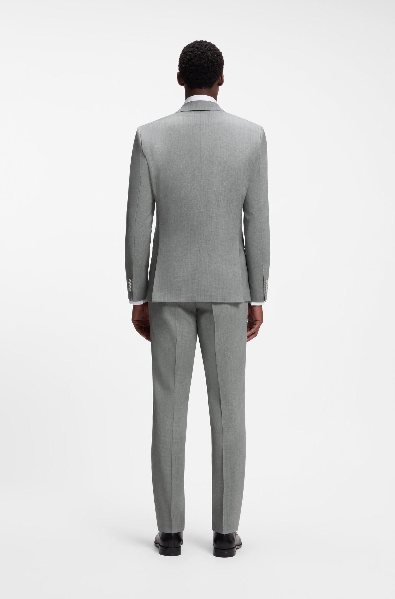 Boss Two-piece slim-fit suit in virgin wool kostymer herr – bild 3