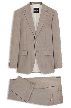 Two-piece slim-fit suit in virgin wool