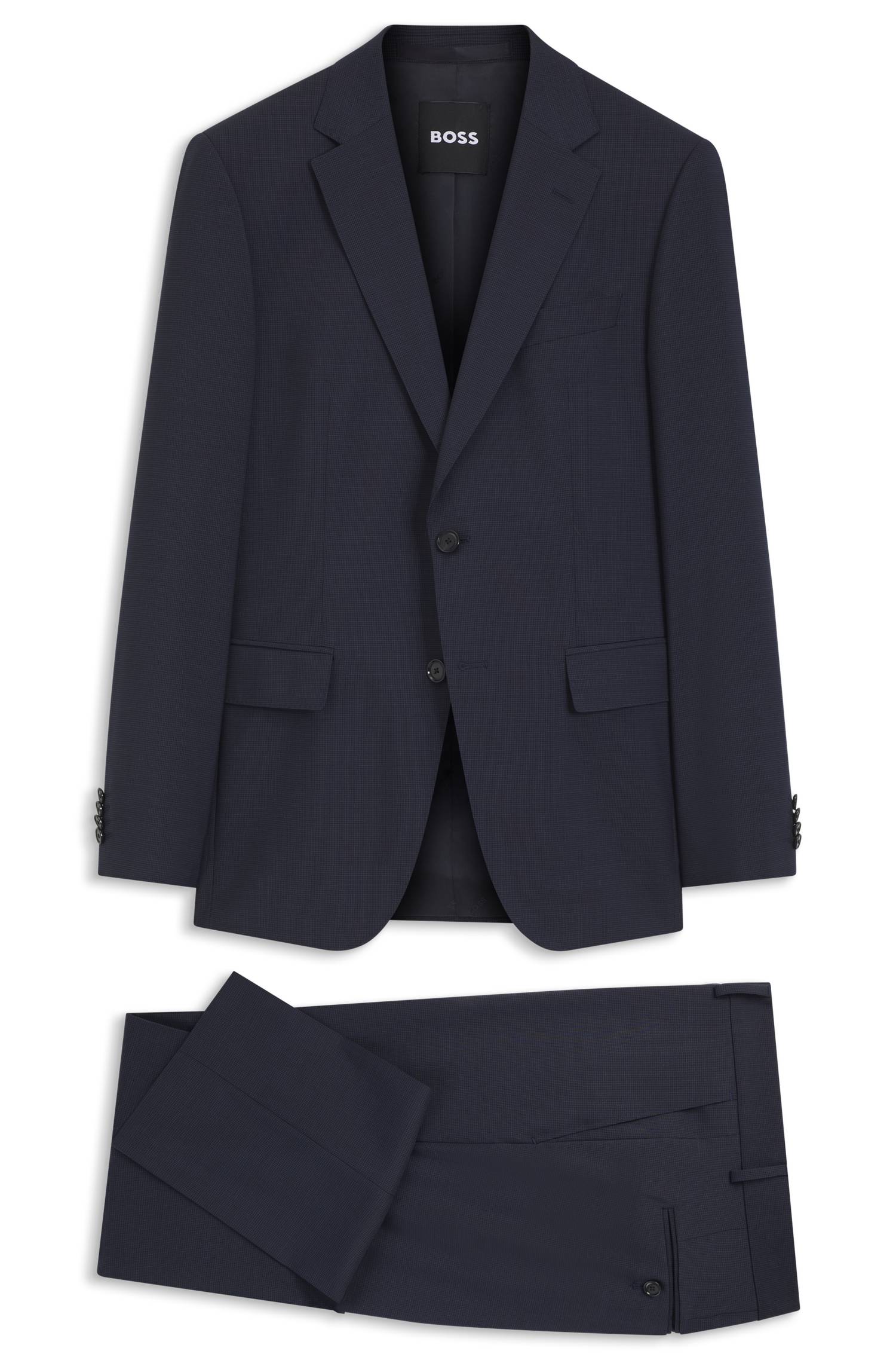 Boss Two-piece slim-fit suit in virgin wool kostymer herr – bild 4