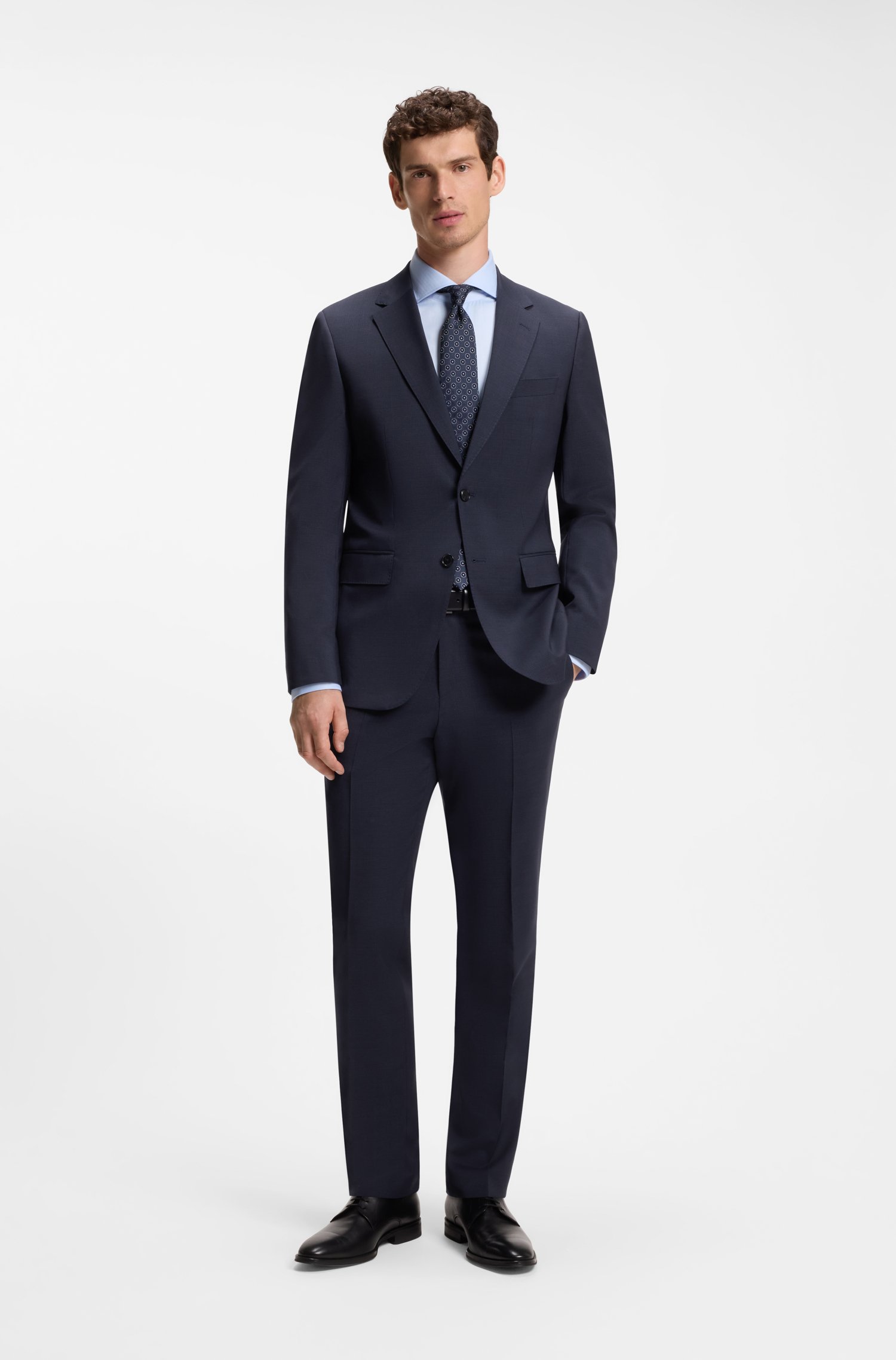 Boss Two-piece slim-fit suit in virgin wool kostymer herr