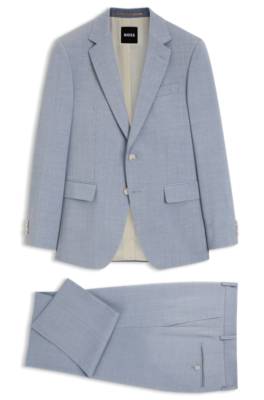Two-piece slim-fit suit in virgin wool 1