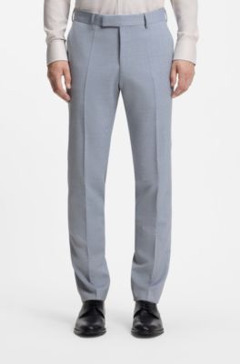 Two-piece slim-fit suit in virgin wool, Light Blue