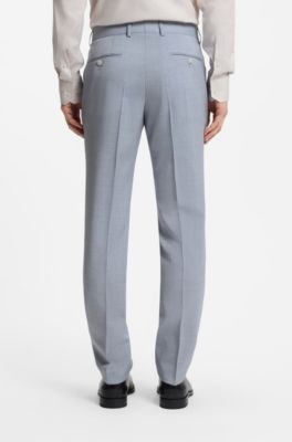 Two-piece slim-fit suit in virgin wool, Light Blue