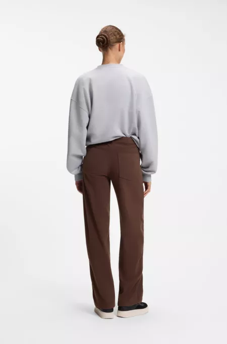 Pantalon Relaxed en velours côtelé à logo brodé