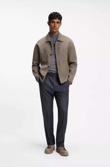 Relaxed-Fit Blazer aus Doubleface-Woll-Mix