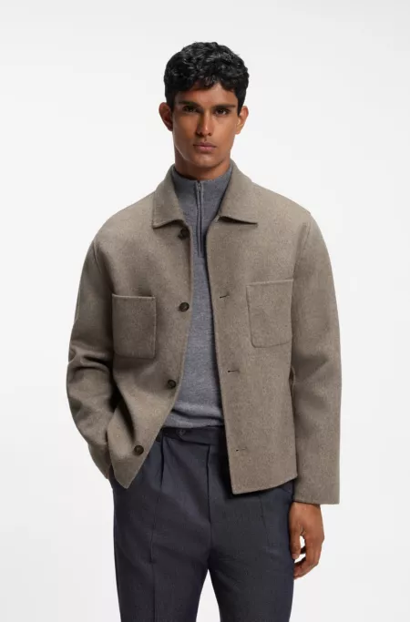 Relaxed-Fit Blazer aus Doubleface-Woll-Mix