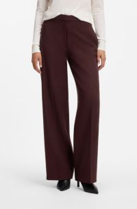 Regular-fit trousers with straight leg, Dark Brown