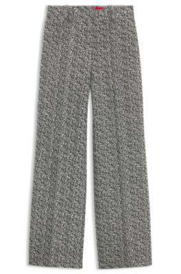 Hugo Regular-fit trousers in stretch herringbone fabric kostymbyxor – bild 4